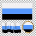 Vector illustration of the flag of Estonia.